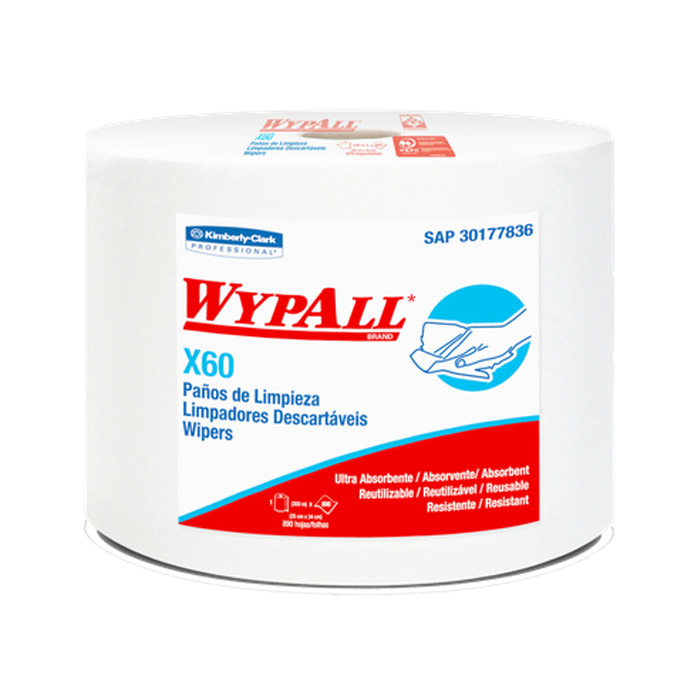 Wiper Wypall X60 Jumbo Roll – Rolo com 890 panos